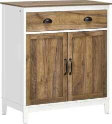 HOMCOM Rustic Style Chipboard Multi-Purpose Cabinet