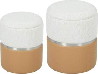 HOMCOM Set of 2 Round Storage