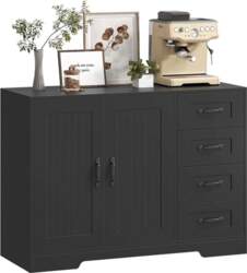 HOMCOM Sideboard with 4 Drawers with