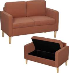 HOMCOM Sofa 2-Seater Couch with 2
