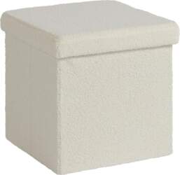 Home Source Cream Square Folding Teddy