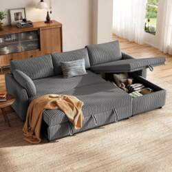HOMRELEXA Corner Sofa with Sleep Function