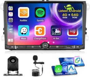 Inefala Android 15 automašīnas radio VW