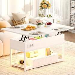 IRONCK Coffee Table Height-Adjustable Living Room