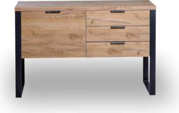 Jahnke Sideboard, Engineered Wood, Core Oak