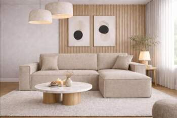 Kaiser Möbel, Corner Sofa with Sleep