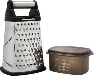 KitchenAid četrpusējais rīve, nerūsējošā tērauda siera