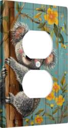 Koala Light Switch Cover Plate Grey
