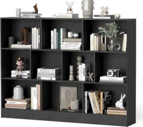 KOMFOTTEU Bookcase, 10 Compartments, Open Cube
