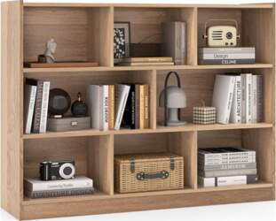 KOMFOTTEU Open Bookcase, Bookcase, 3 Levels