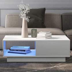 KOMHTOM Coffee Table in White, Side