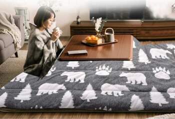Kotatsu 4-Piece Set Heating Table Heating
