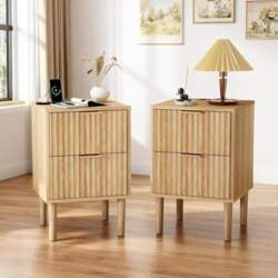 LEADZM Bedside Table Set of 2