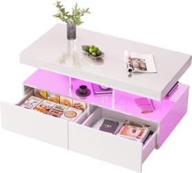LED Coffee Table Modern High Gloss