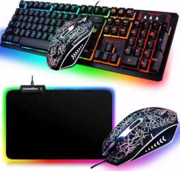 LexonElec Wired Gaming Keyboard Mouse LED