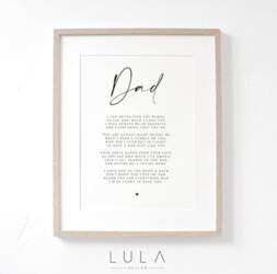 Lula Design Gedicht für Väter, A4