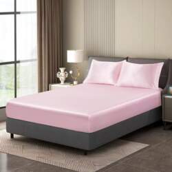 Luowei Satin Fitted Sheet Box Spring