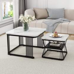 Merax Square Coffee Table Set of