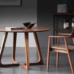Mid-Century Modern Dining Table Round Kitchen