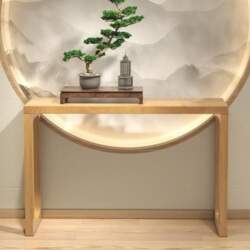 Modern Console Hallway Table - Marble