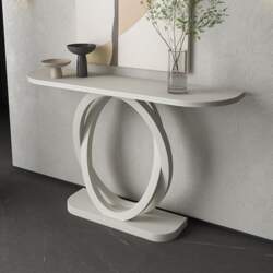 Modern Console Sofa Table with Geometric