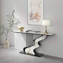 Modern Console Table, Narrow Long Sofa