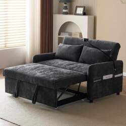 Modern Double Folding Sofa Bed, 2-Seater