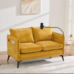 Modern Double Sofa Small Fabric Sofa