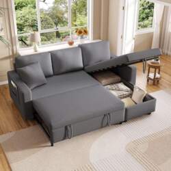 Modern L-Shaped Sofa, Modular Sofa Bed