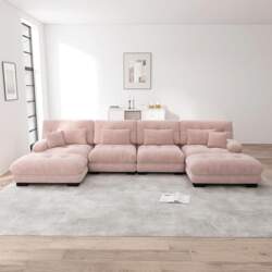 Modular Corner Sofa, U-Shaped Couch Set