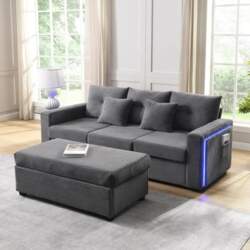 Modular L Shape Corner Sofa Corduroy