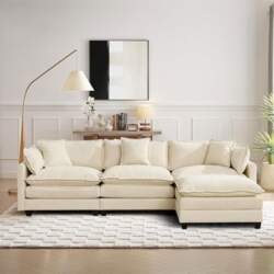 Modular Sectional Sofa L Shape Convertible