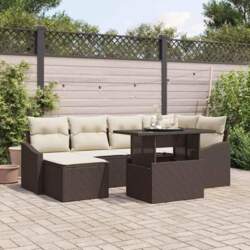 Modulares Gartensofa Set 7 Stück Outdoor