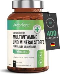 Multivitamīnu tabletes Augsta deva - 400