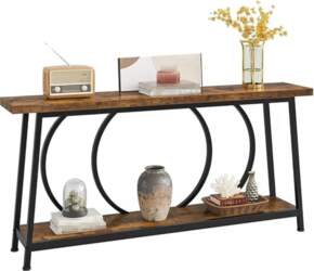 Narrow Console Table with Two Levels
