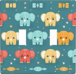 Phayah Cute Cartoon Elephant Pattern Double