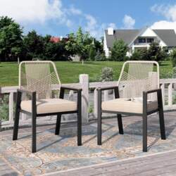 PHI VILLA Garden Chairs, Set of