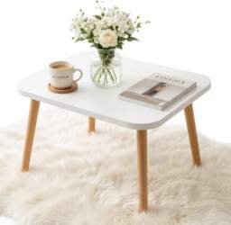 PlayPals Coffee Table White Rectangular 70