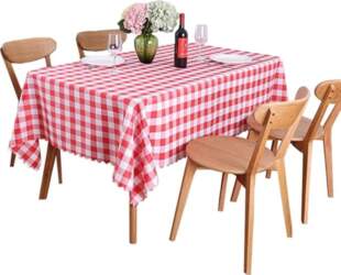 Rectangle Plaid Tablecloth for Dinner Home