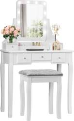 RELAX4LIFE Dressing Table with Stool &