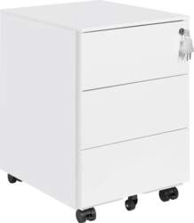 Rolling Container with Drawers, Mobile Filing
