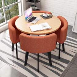 Round Dining Table and Chairs Set