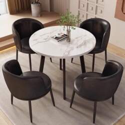 Round Dining Table with 4 Chairs