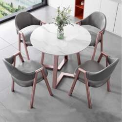 Round Dining Table with 4 Chairs