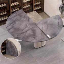 Round Folding Table Top, Four Folding