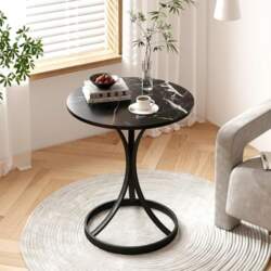 Round Side Table, Vintage Small Round
