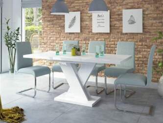 Sellon24 Dining Table White High Gloss