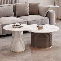 Slate Round Nesting Coffee Table Set