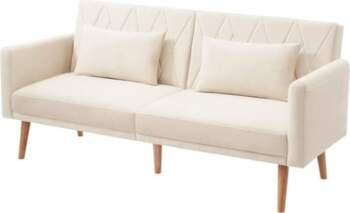 Sofa Bed, Couch with 2 Cushions