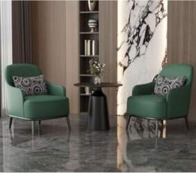 Sofa Chair Set with Side Table